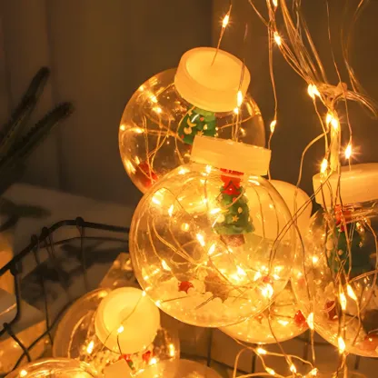 Nordic Wishing Ball Plastic 12-Light String Lamp Image - 3