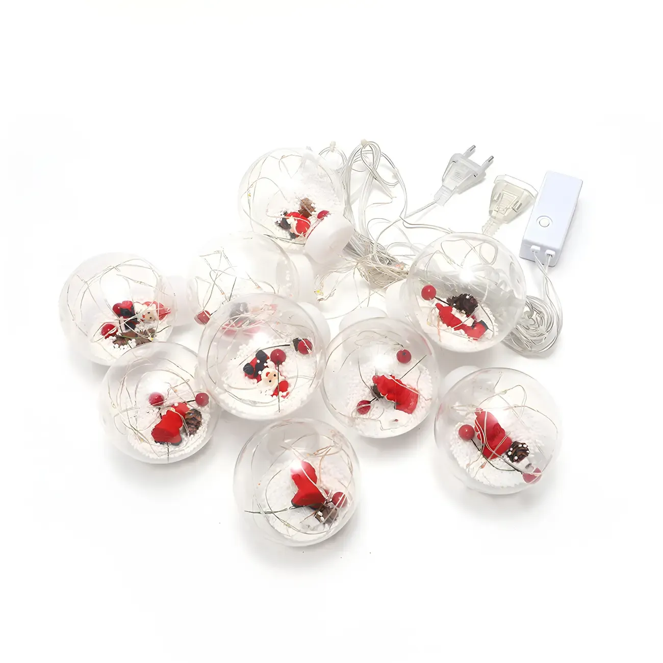 Nordic Wishing Ball Plastic 12-Light String Lamp Image - 5