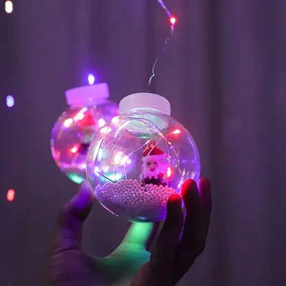 Nordic Wishing Ball Plastic 12-Light String Lamp Image - 8