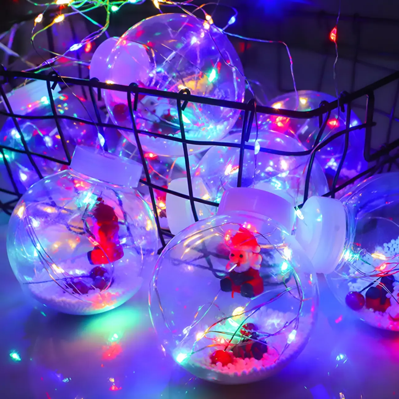 Nordic Wishing Ball Plastic 12-Light String Lamp Image - 9