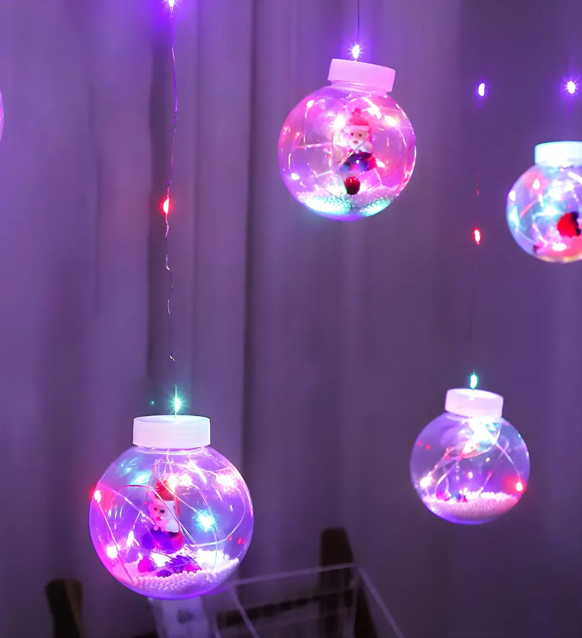 Nordic Wishing Ball Plastic 12-Light String Lamp Image - 10