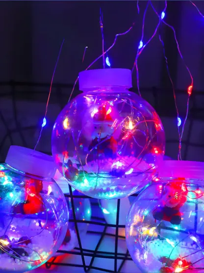 Nordic Wishing Ball Plastic 12-Light String Lamp Image - 11