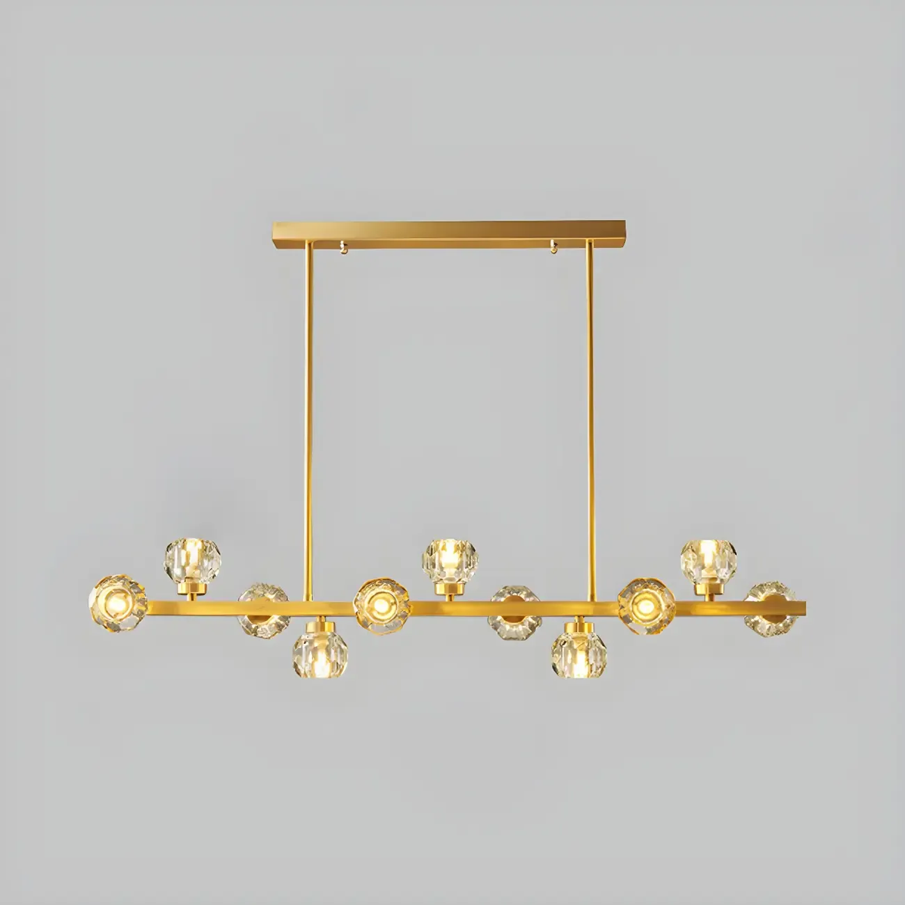 Modern Gold Crystal Chandelier for Kitchen Island Image - 5