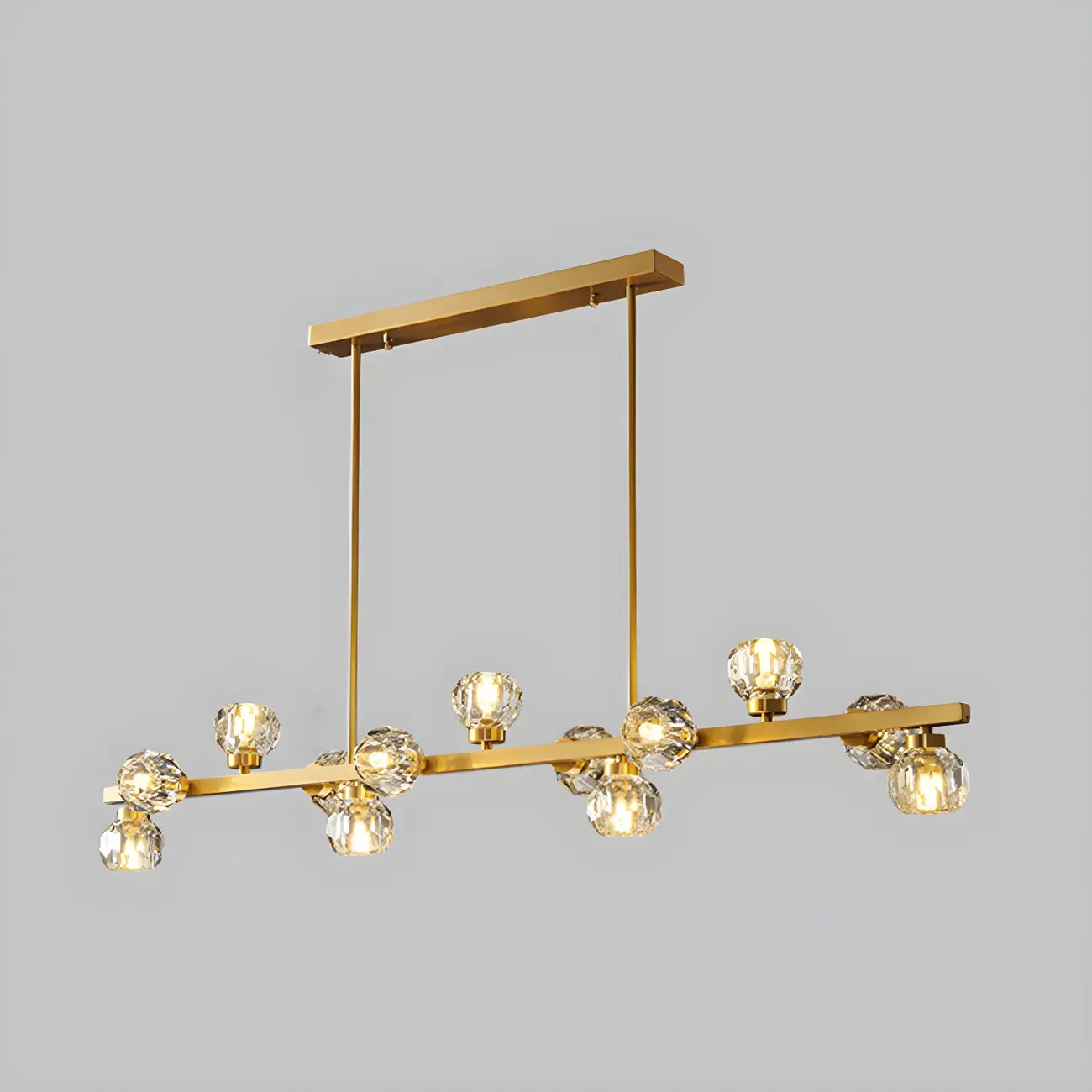 Modern Gold Crystal Chandelier for Kitchen Island Image - 7 | homeyfad