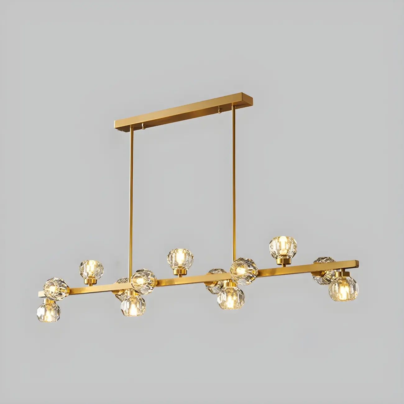 Modern Gold Crystal Chandelier for Kitchen Island Image - 7