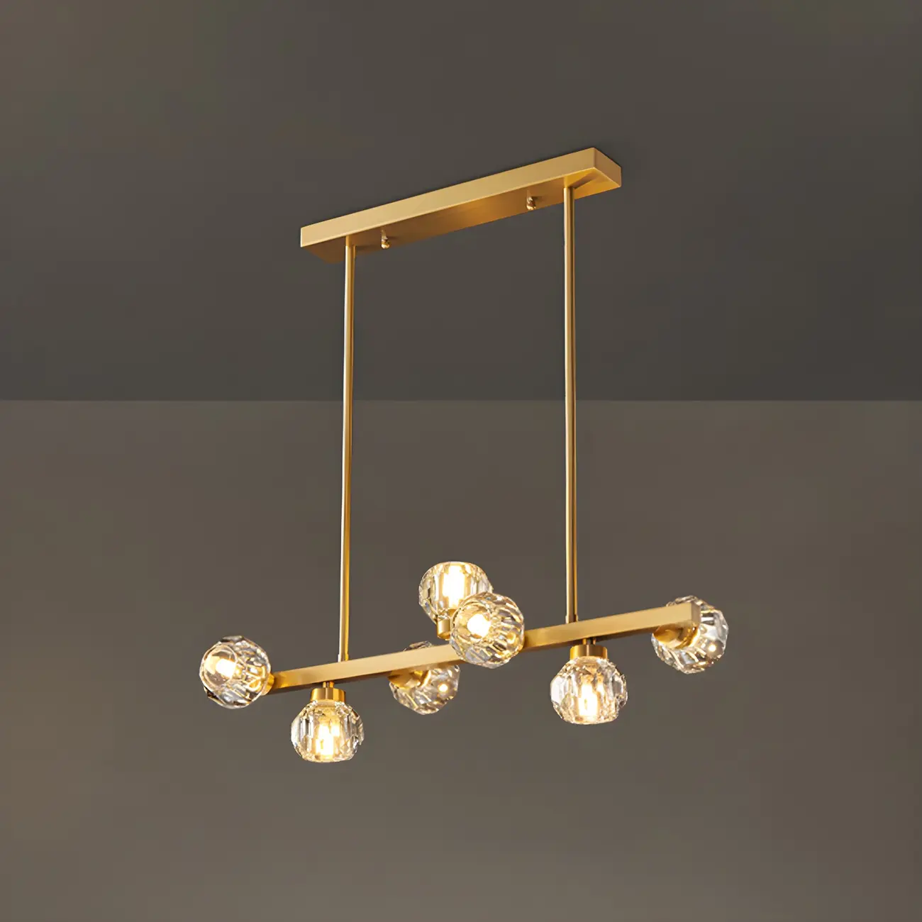 Modern Gold Crystal Chandelier for Kitchen Island Image - 13 | homeyfad