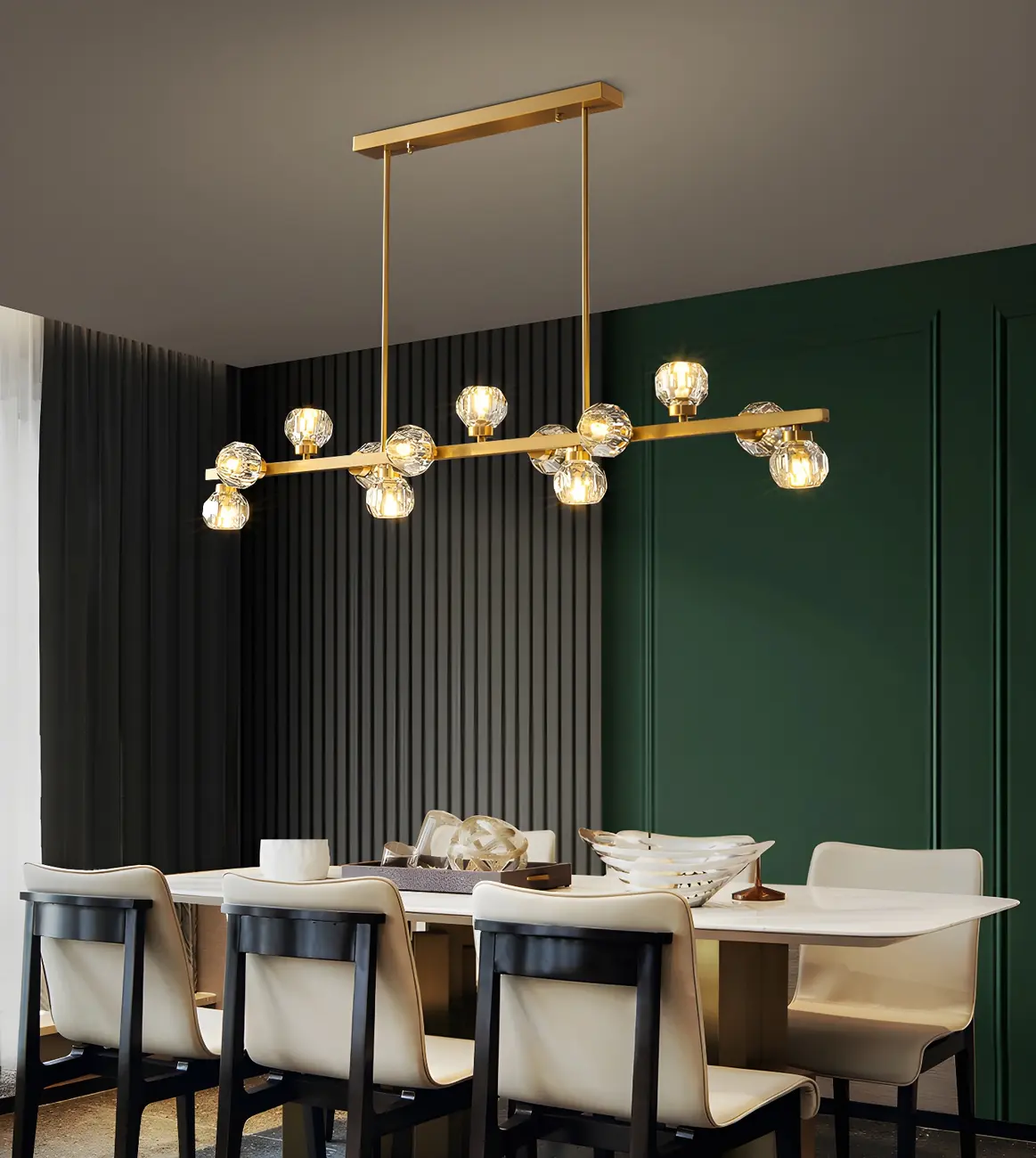 Modern Gold Crystal Chandelier for Kitchen Island Image - 17 | homeyfad