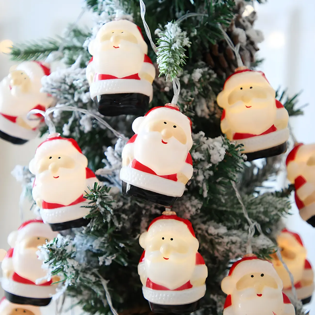 Cartoon Santa Claus Battery Operated String Light Image - 8