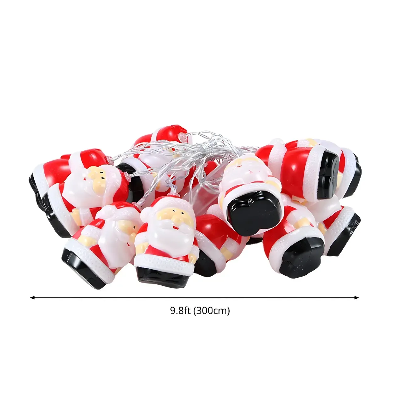 Cartoon Santa Claus Battery Operated String Light #size