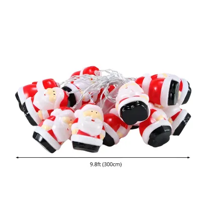 Cartoon Santa Claus Battery Operated String Light #size
