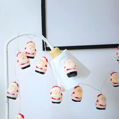 Cartoon Santa Claus Battery Operated String Light Image - 4