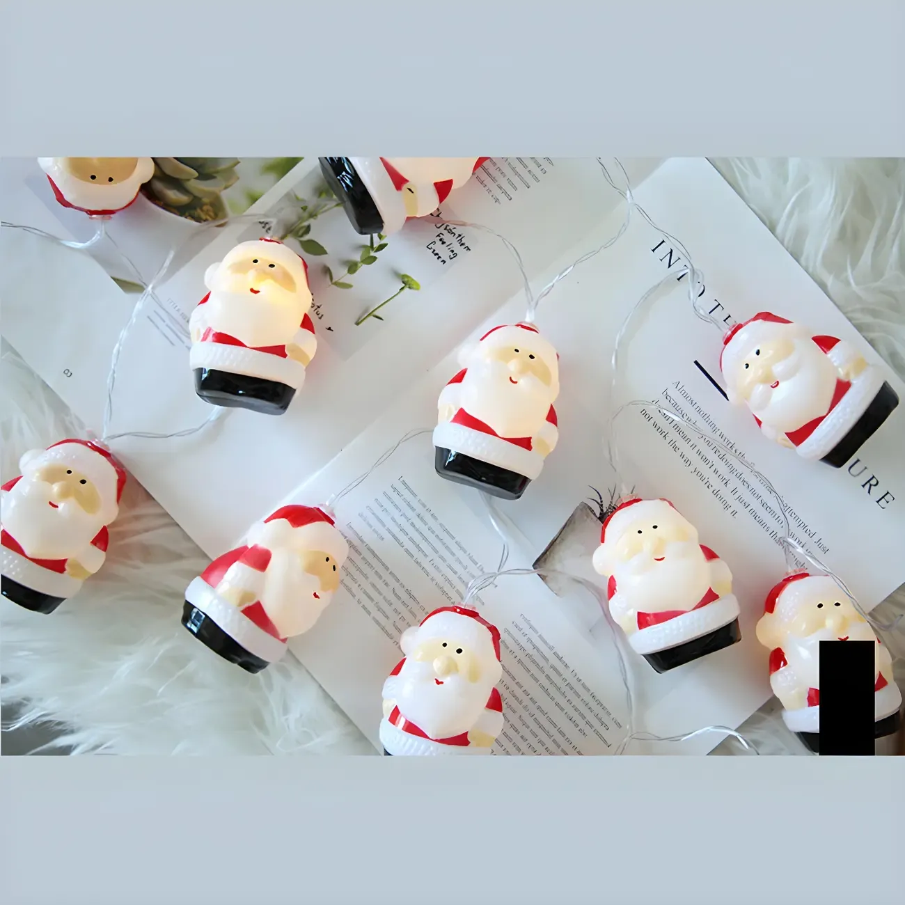 Cartoon Santa Claus Battery Operated String Light Image - 6