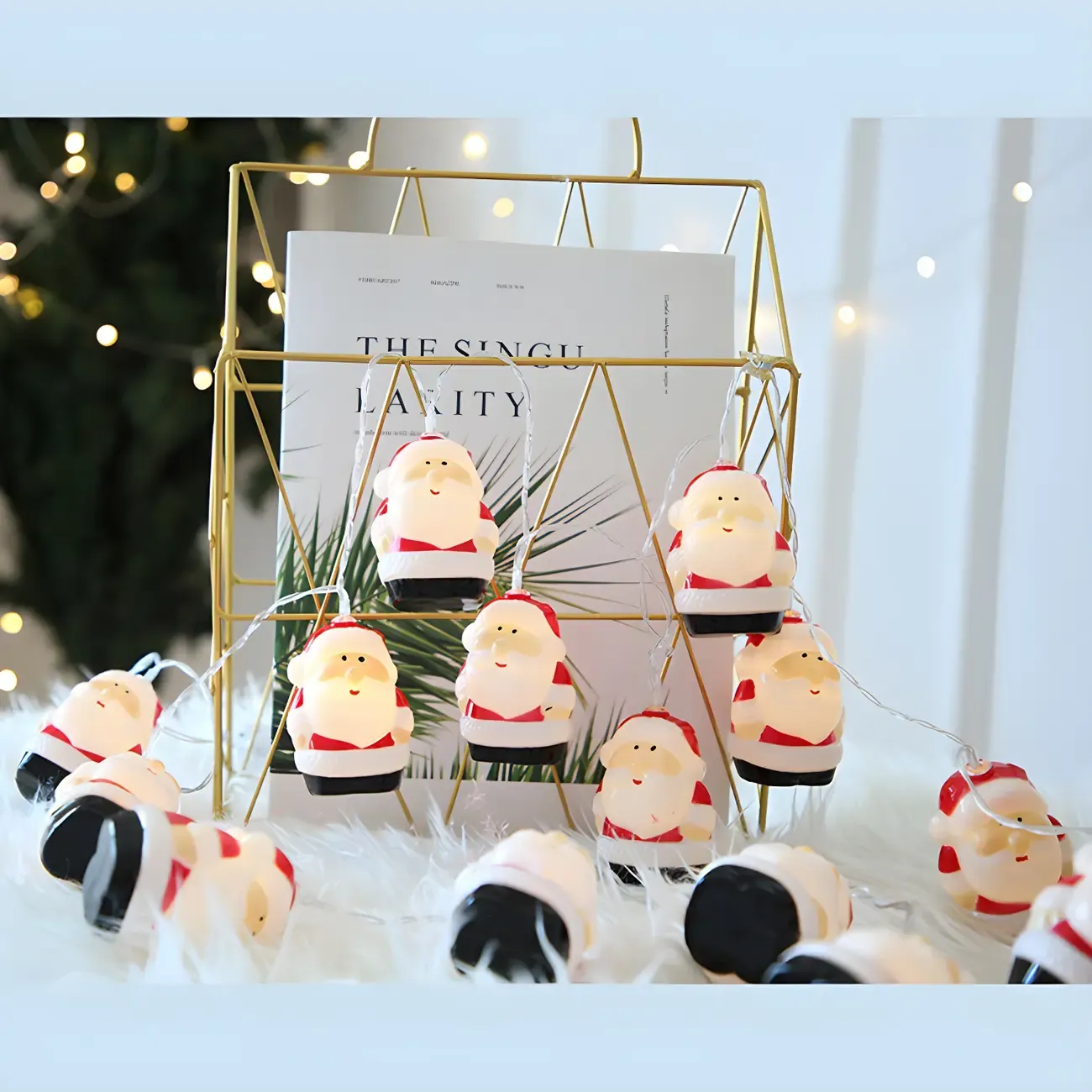 Cartoon Santa Claus Battery Operated String Light Image - 7