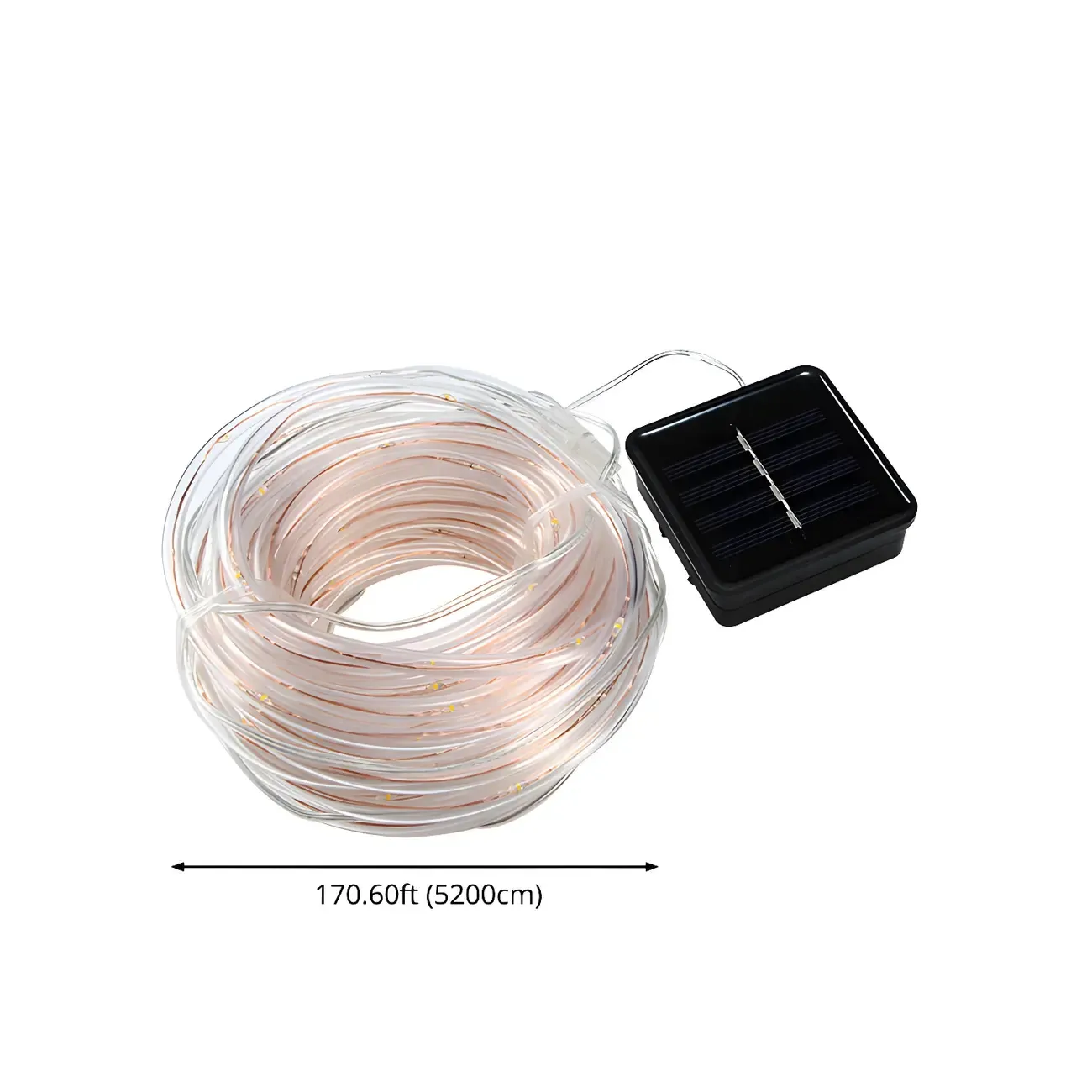 Solar Multicolor Transparent LED Rope String Light Image - 7