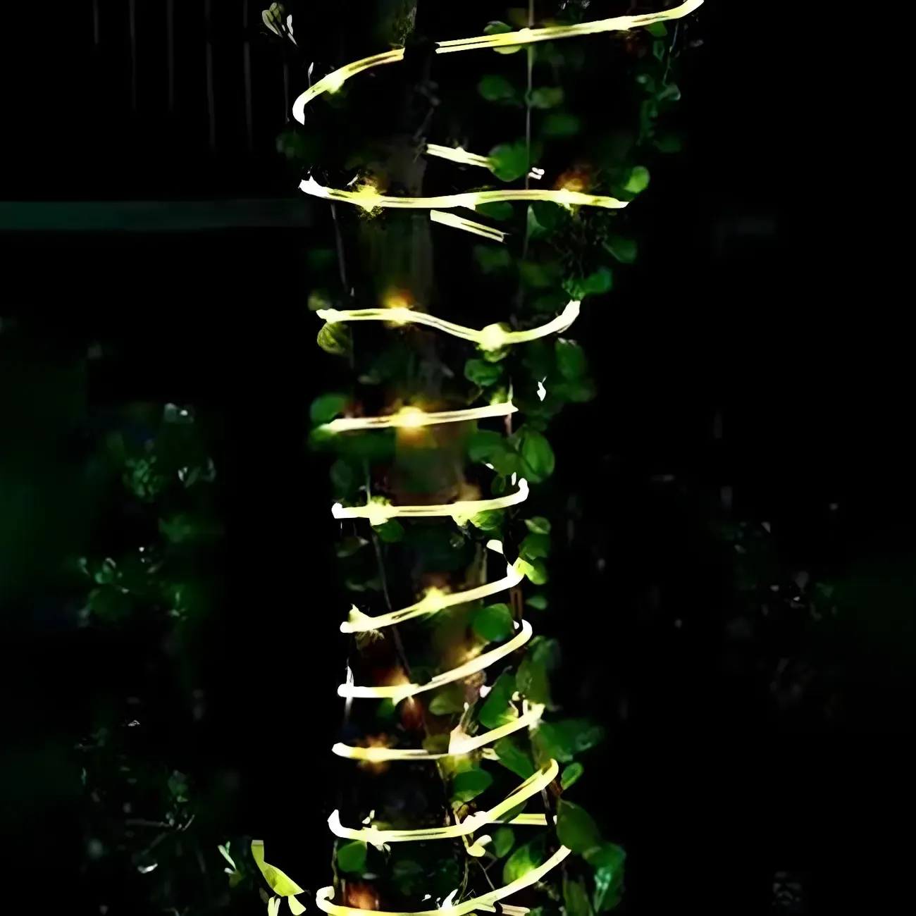Solar Multicolor Transparent LED Rope String Light Image - 14