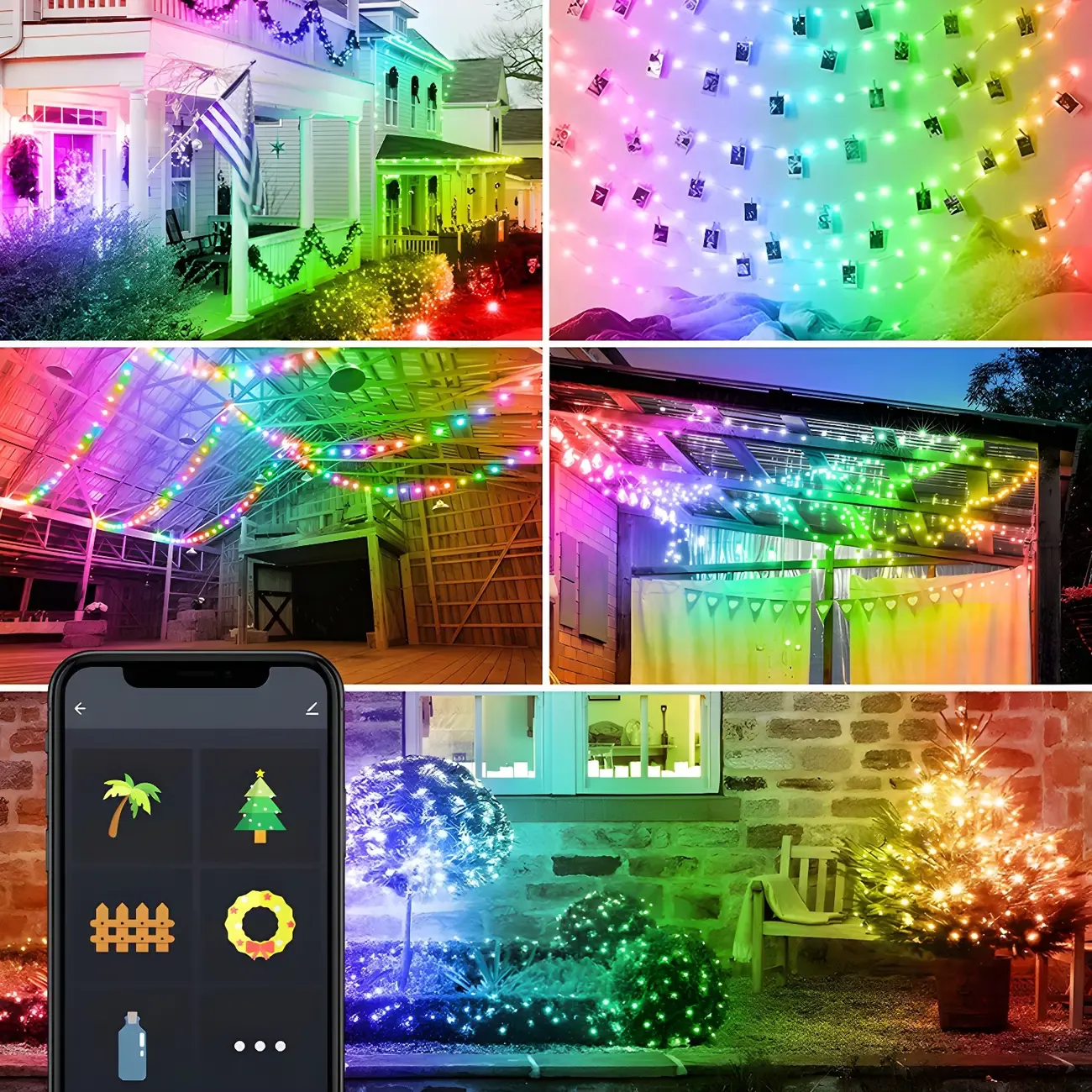 Colorful Remote Dimmable Multicolor String Light Image - 6