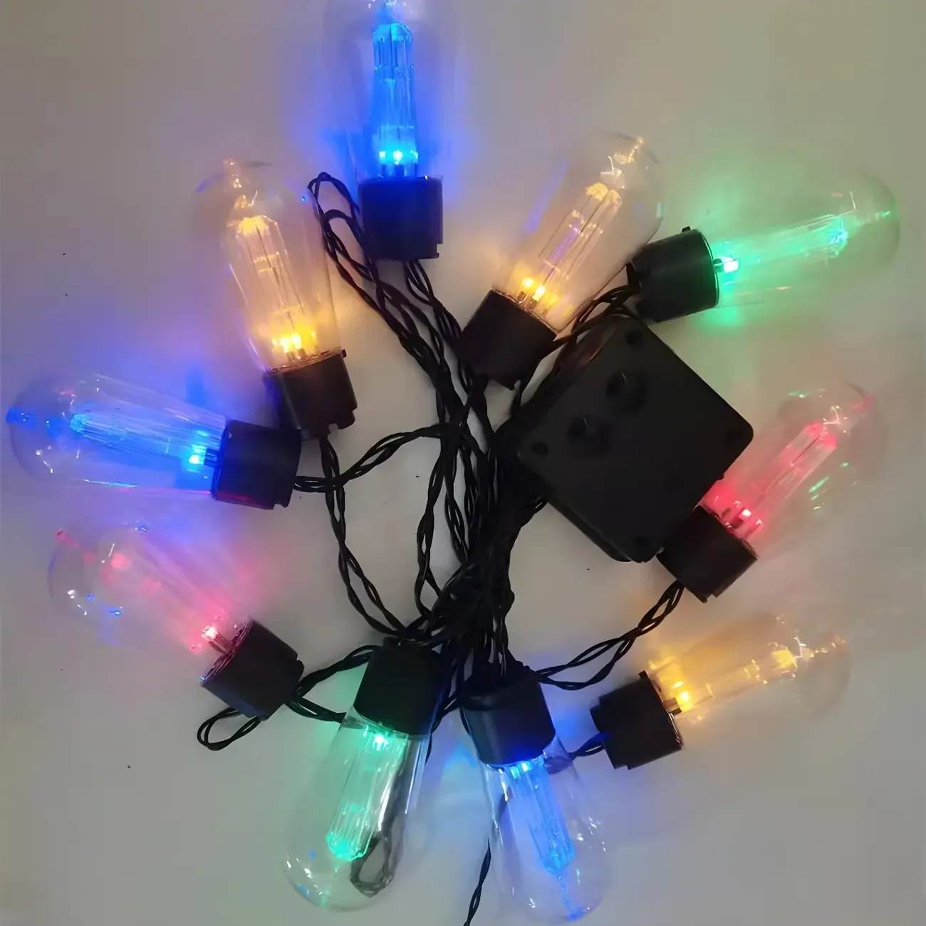 Modern Multicolor Plastic Bulb String Light Image - 7