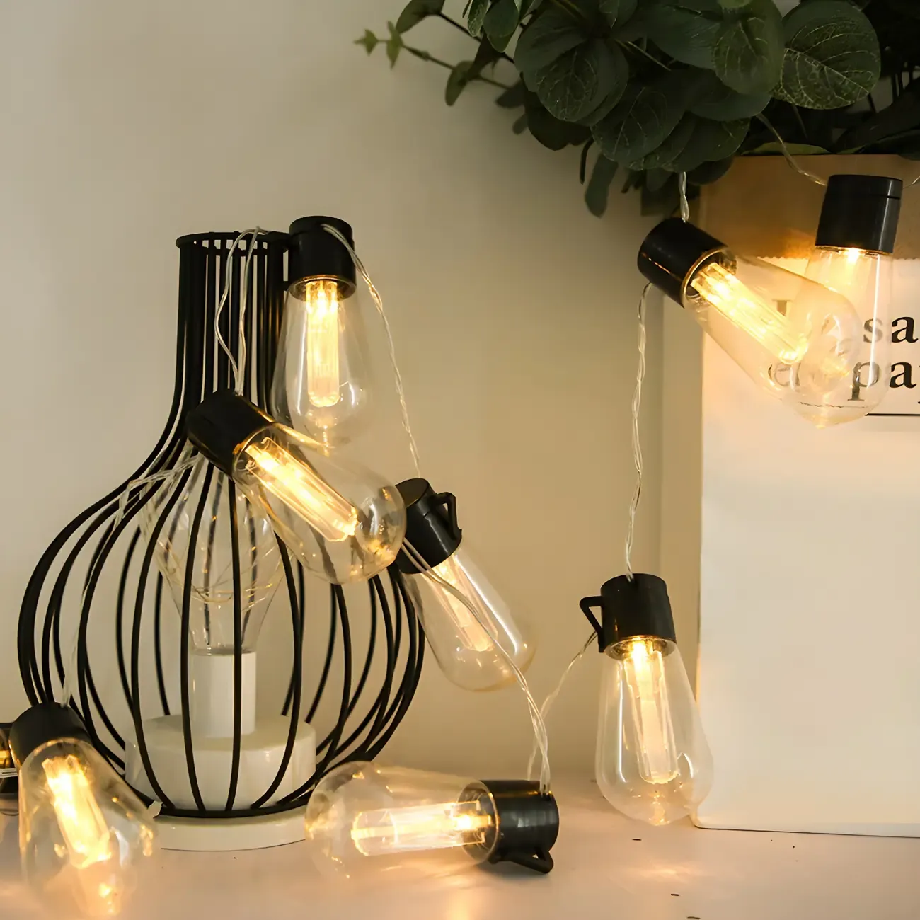 Modern Multicolor Plastic Bulb String Light Image - 2