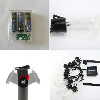 Modern Multicolor Plastic Bulb String Light Image - 11