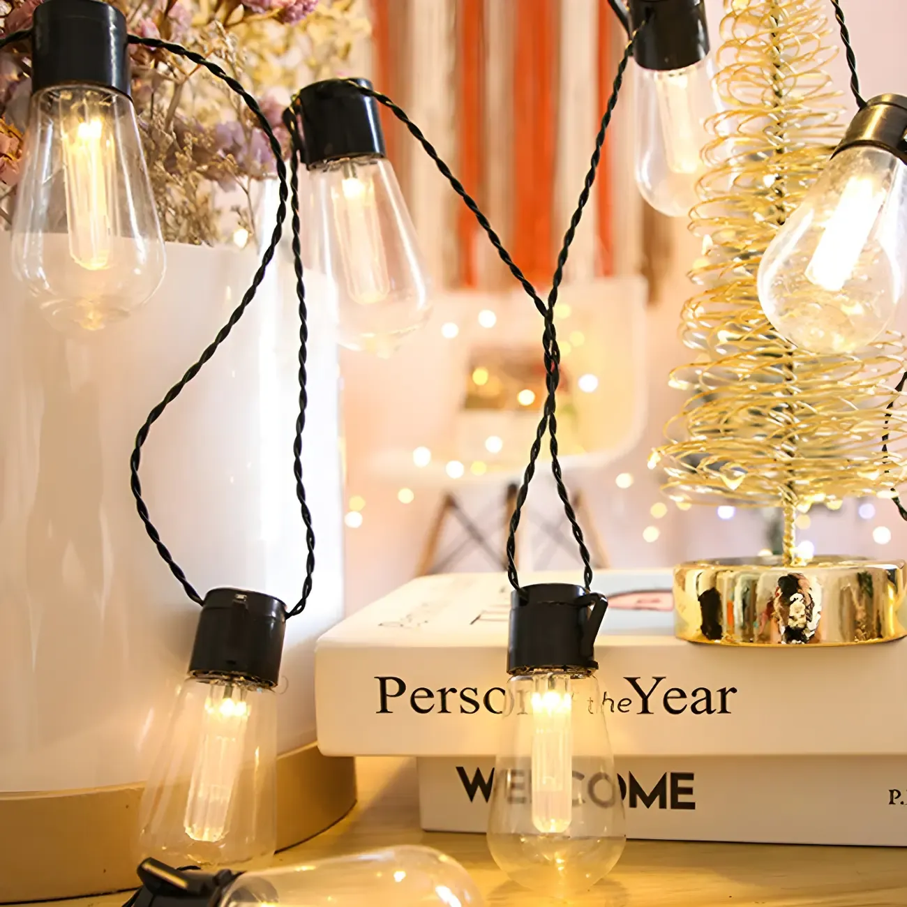 Modern Multicolor Plastic Bulb String Light Image - 5