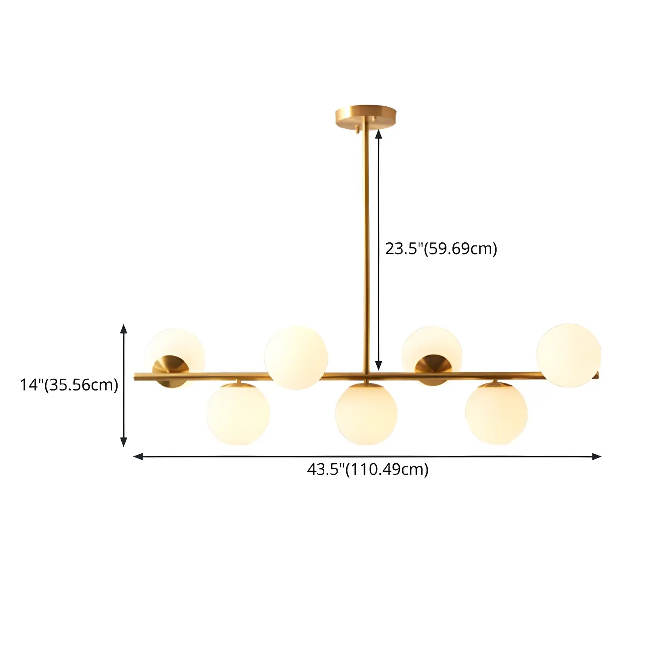 Modern Copper Globe Multi-Light Island Pendant Light Image - 7 | homeyfad