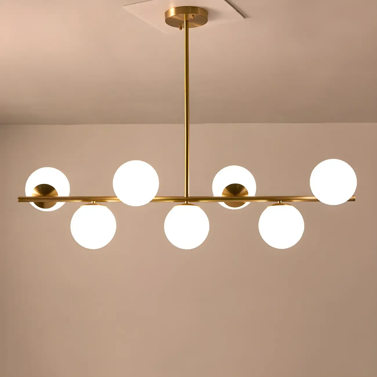 Modern Copper Globe Multi-Light Island Pendant Light Image - 8