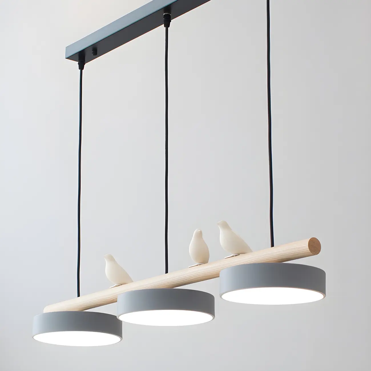 3-Light Nordic LED Pendant Light with Bird for Kitchen Image - 2 | homeyfad