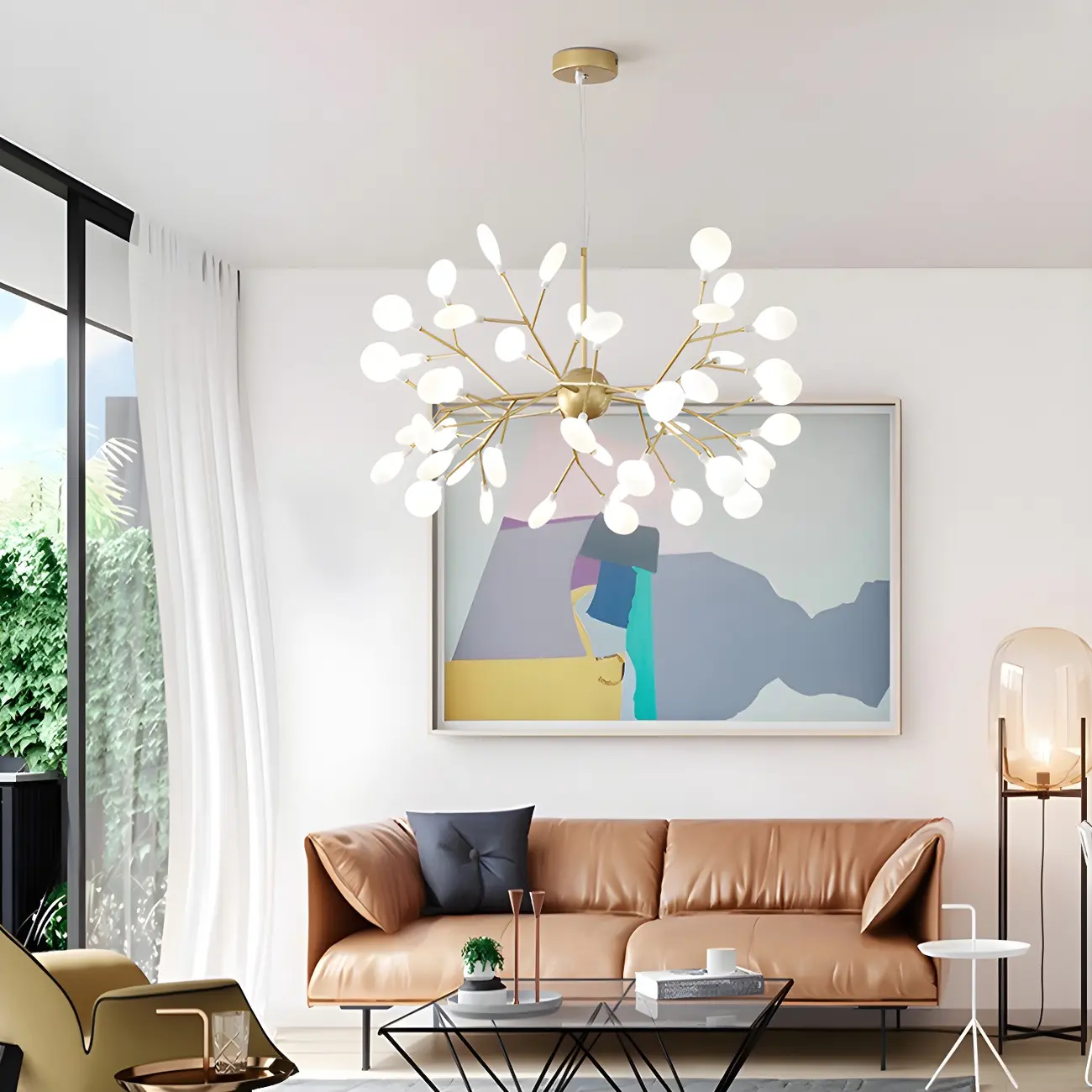 Geometric Modern Sputnik Starburst Chandelier Image - 2 | homeyfad