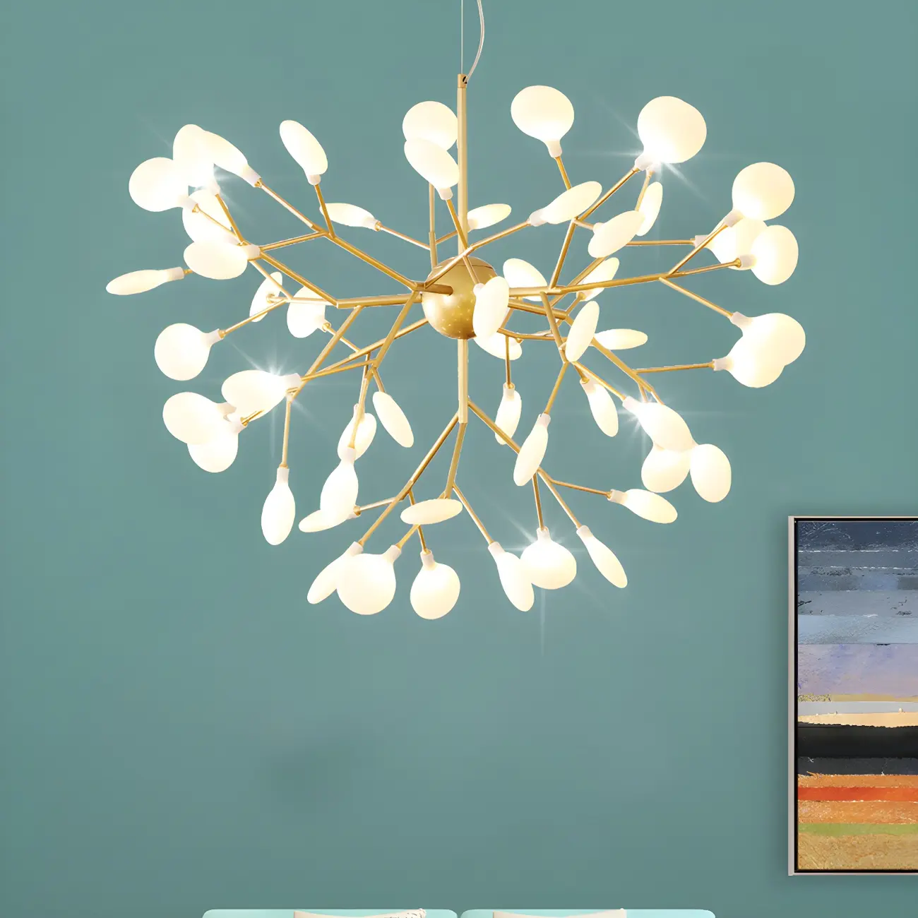 Geometric Modern Sputnik Starburst Chandelier Image - 5 | homeyfad