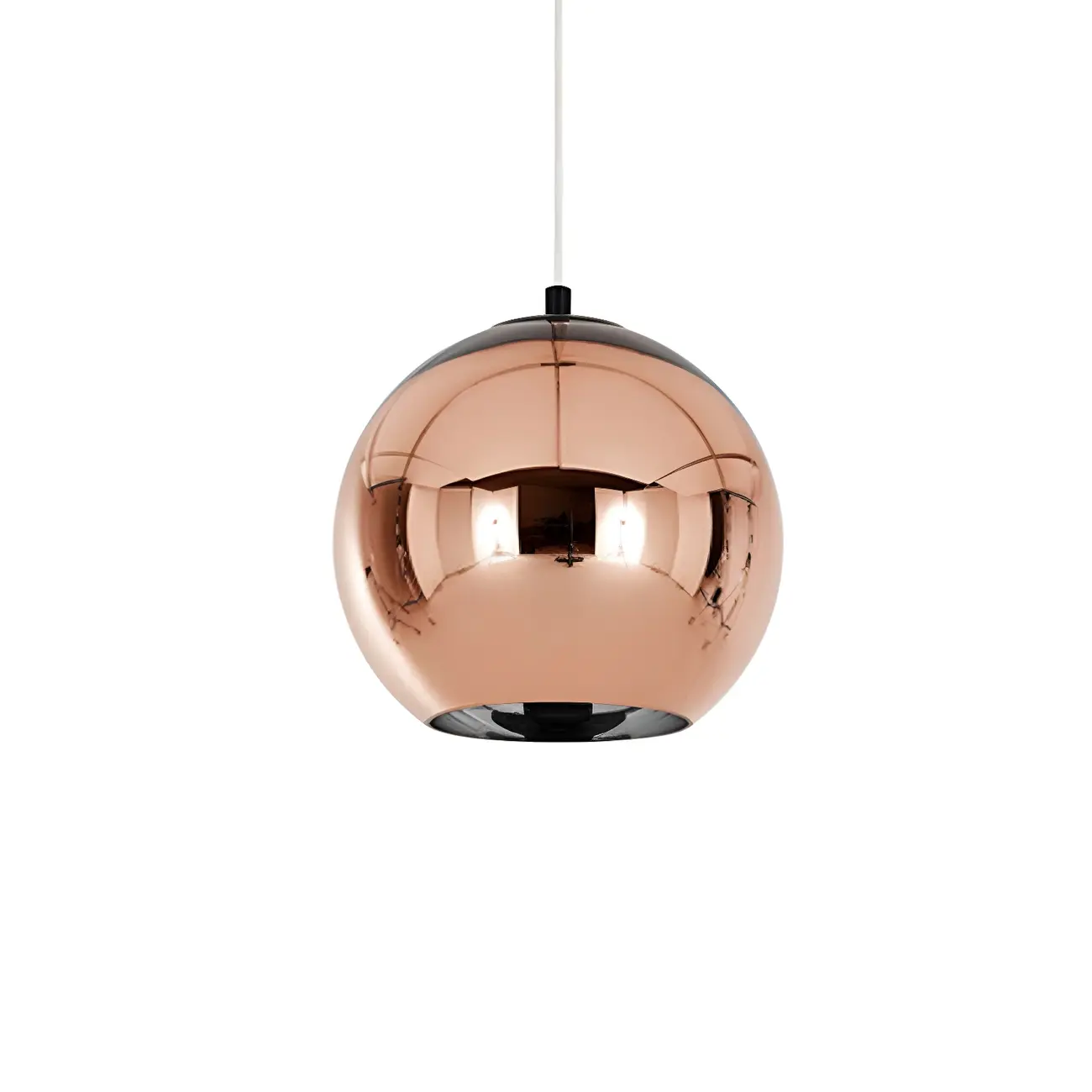 Mirrored Glass Globe Kitchen Hanging Pendant Light Image - 5 | homeyfad