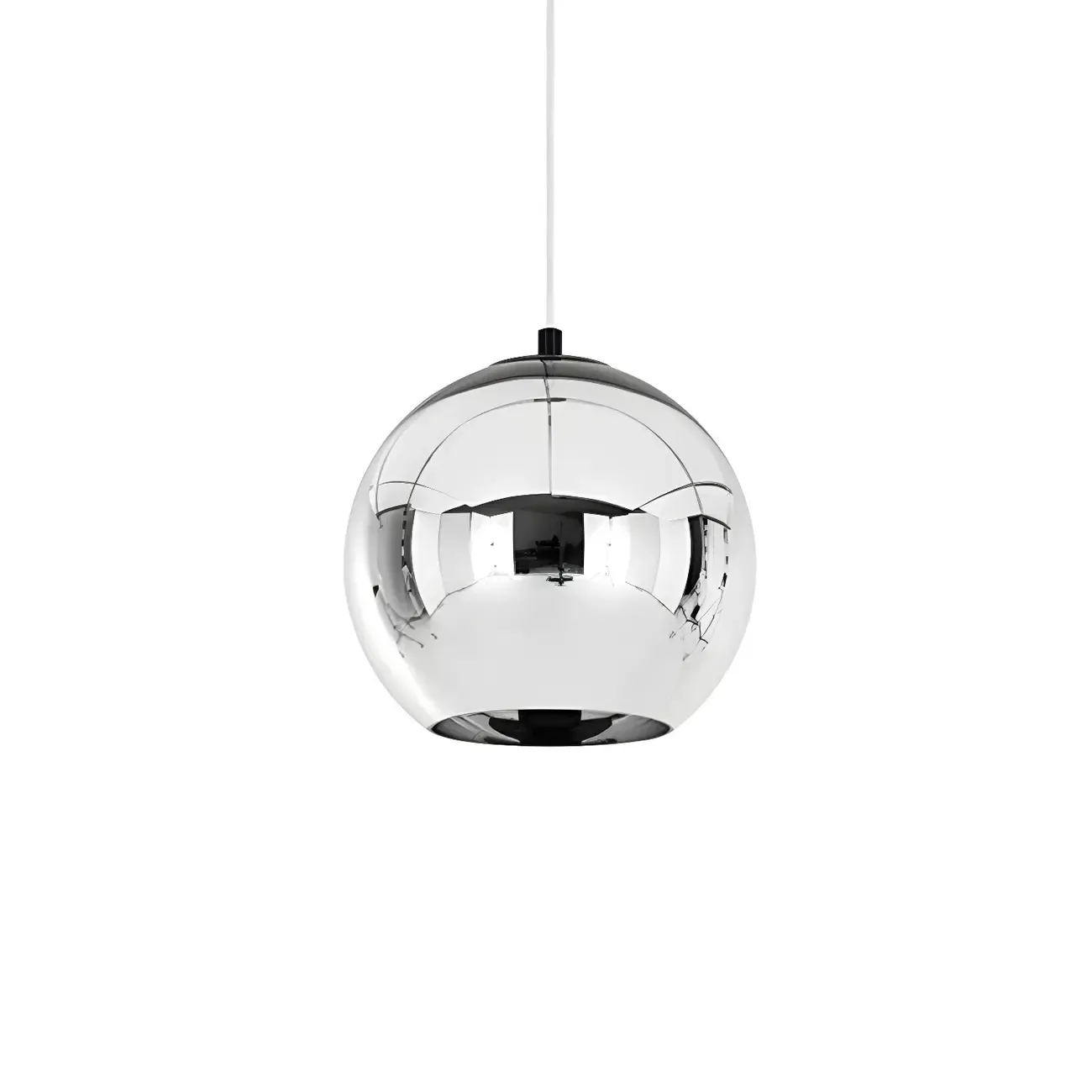 Mirrored Glass Globe Kitchen Hanging Pendant Light Image - 7