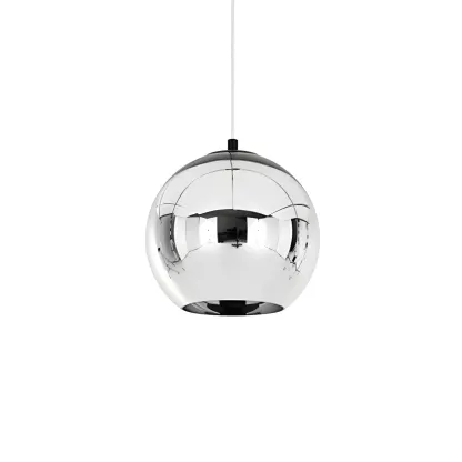 Mirrored Glass Globe Kitchen Hanging Pendant Light Image - 7