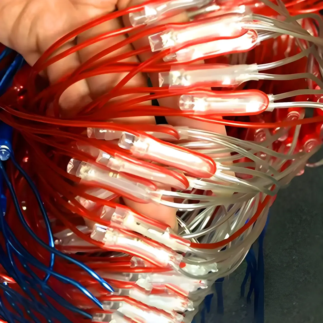 Patriotic Flag Net Design LED Rectangle String Light Image - 12