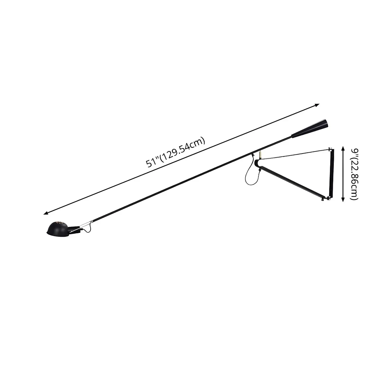 Postmodern Metal Long Swing Arm Wall Light Image - 10 | homeyfad