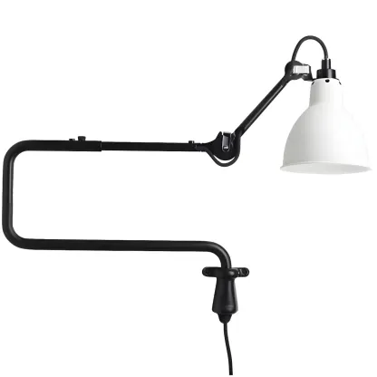 Industrial Black Swing Arm Aluminum Shade Wall Light Image - 5