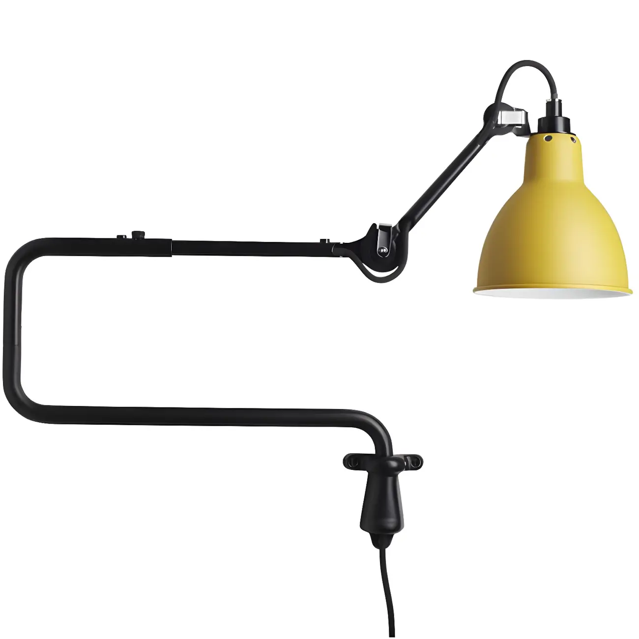 Industrial Black Swing Arm Aluminum Shade Wall Light Image - 7 | homeyfad