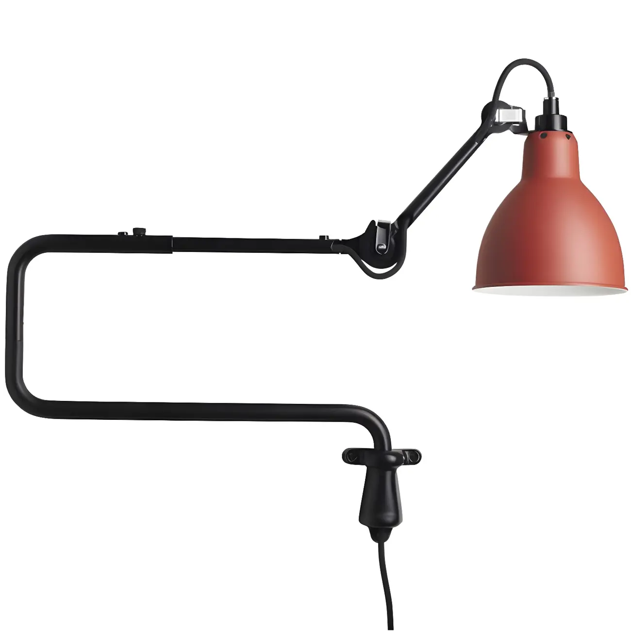 Industrial Black Swing Arm Aluminum Shade Wall Light Image - 6 | homeyfad
