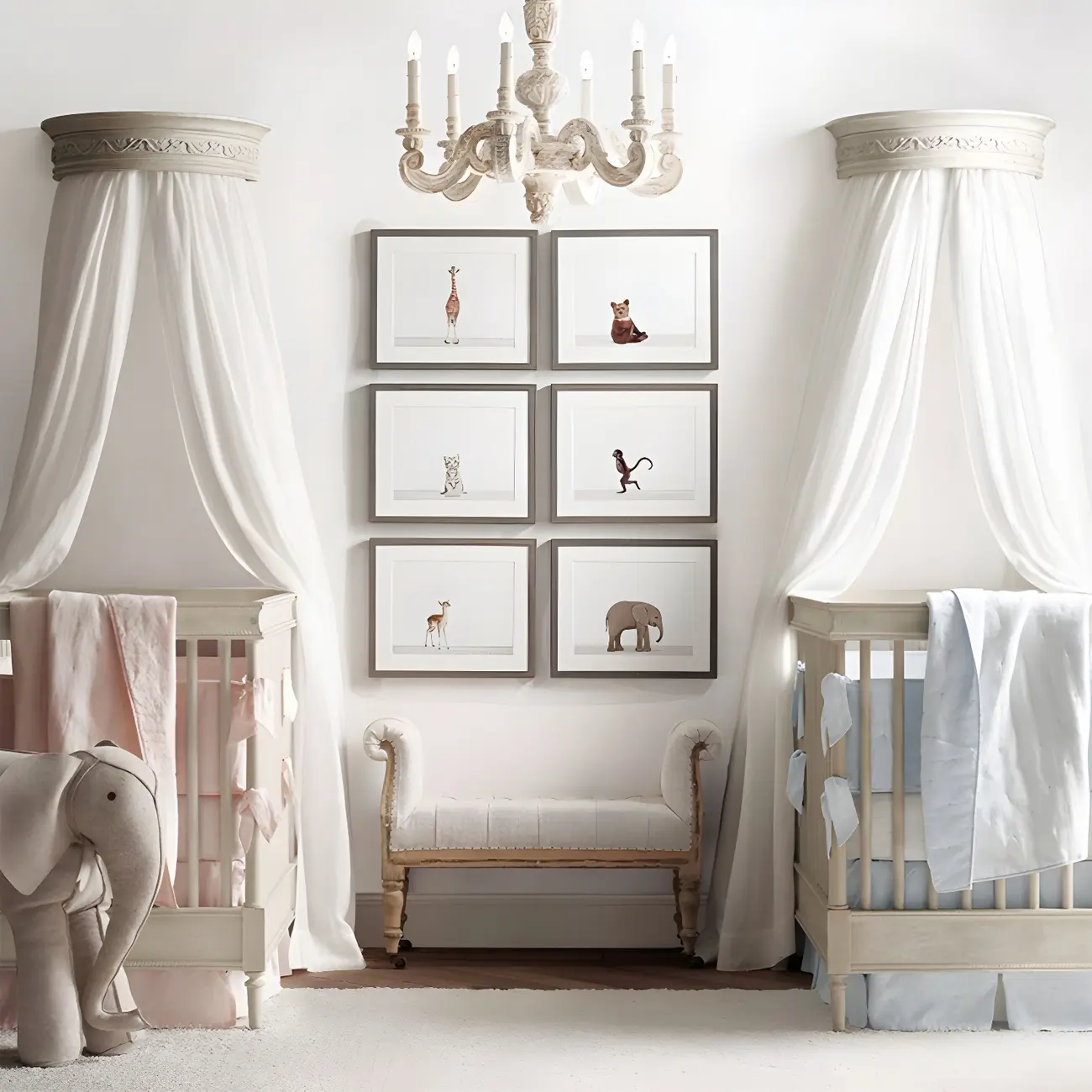 Gray Wood Vintage Candle Chandelier Rustic Style | homeyfad