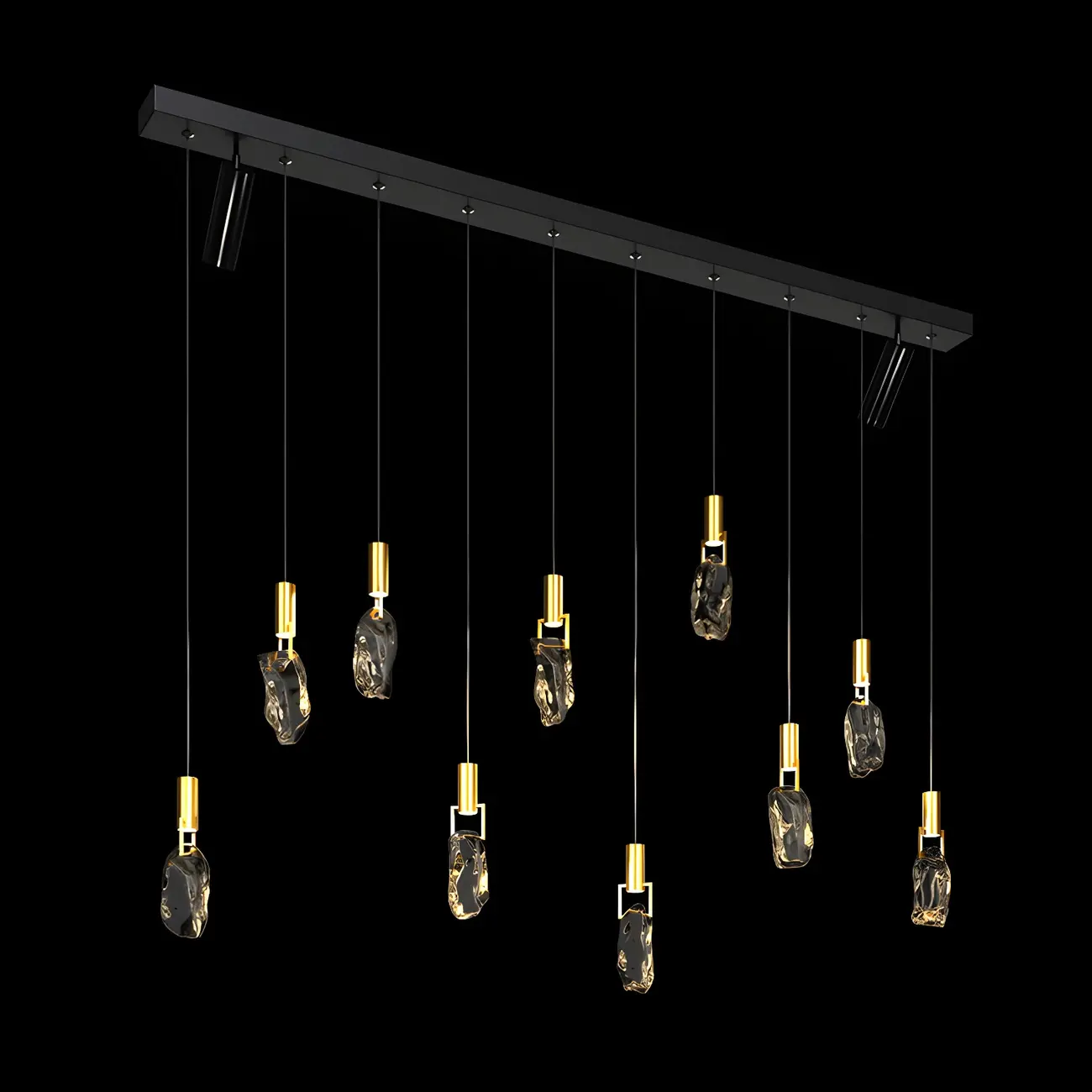 Modern Adjustable Crystal Linear Pendant Light  Image - 5 | homeyfad