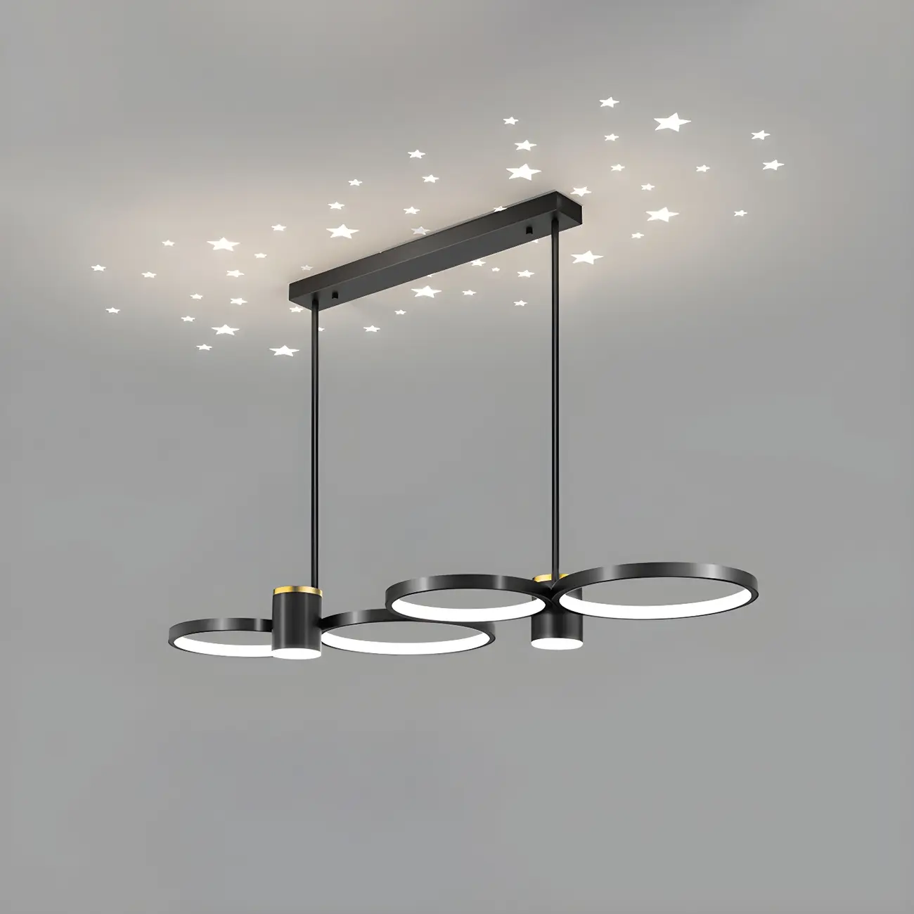Modern Black Ring Dimming Pendant Light Image - 8 | homeyfad