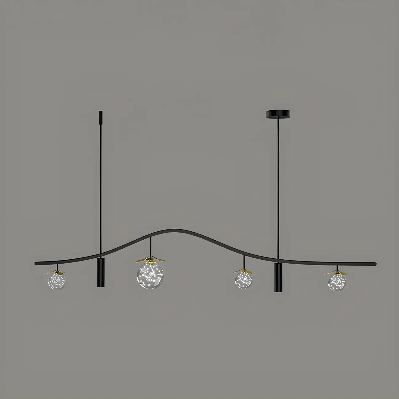 6-Light Modern Sleek Globe Island Chandelier Image - 9 | homeyfad