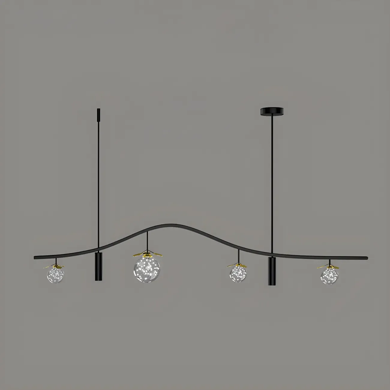 6-Light Modern Sleek Globe Island Chandelier Image - 9