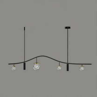 6-Light Modern Sleek Globe Island Chandelier Image - 9