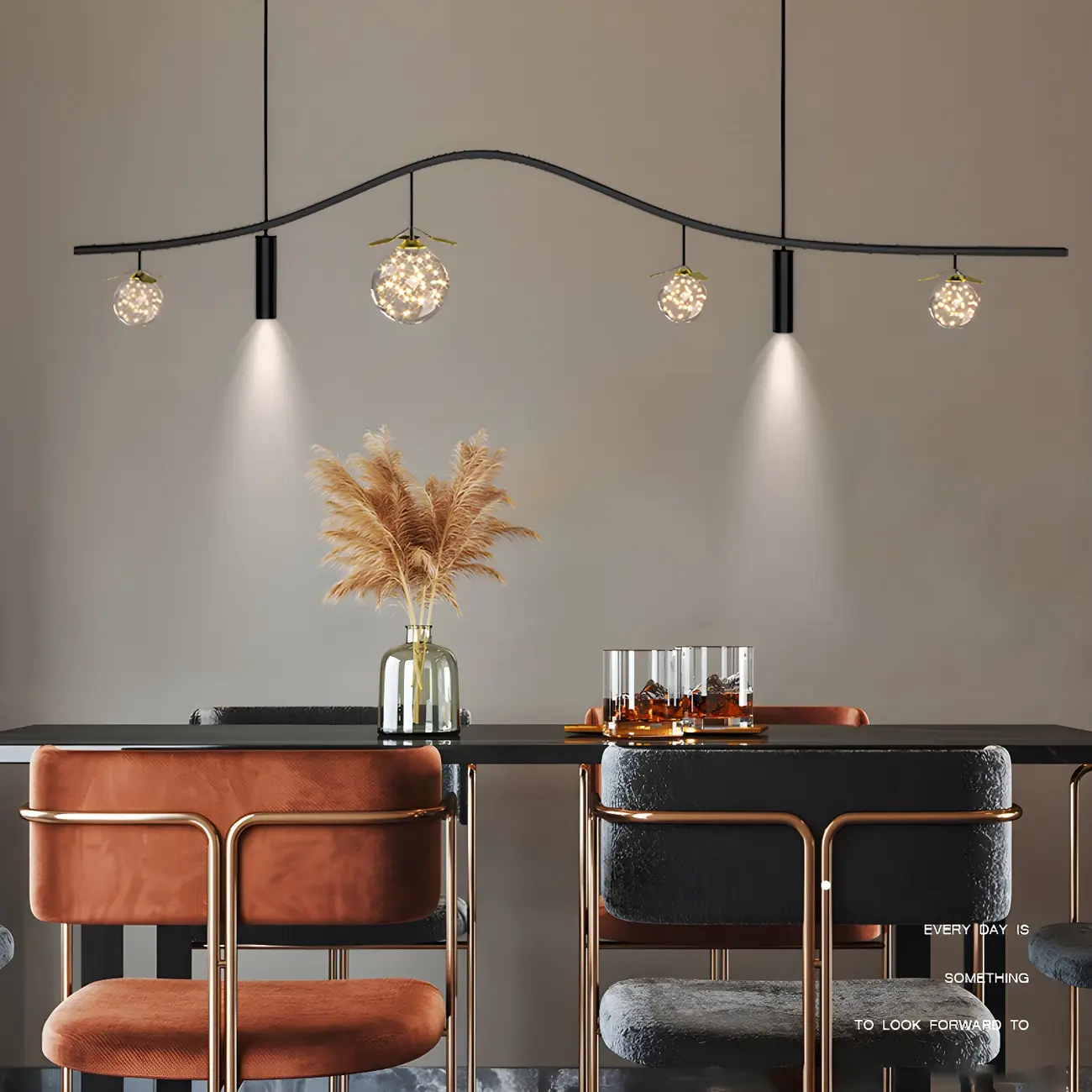 6-Light Modern Sleek Globe Island Chandelier Image - 12 | homeyfad