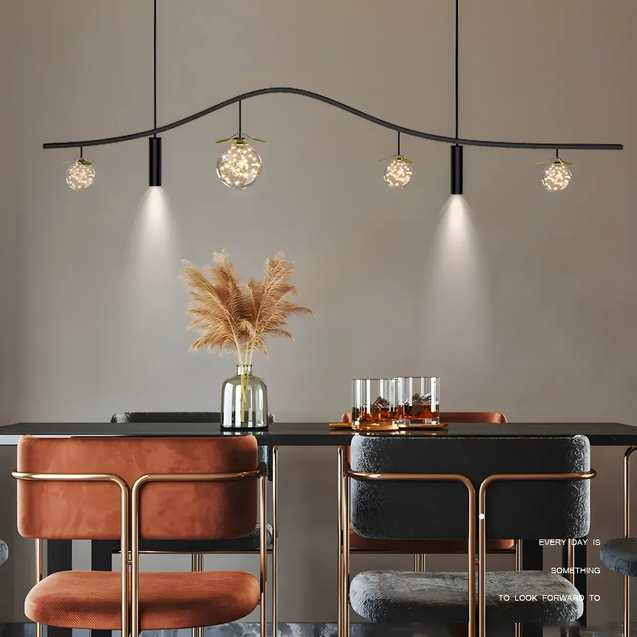 6-Light Modern Sleek Globe Island Chandelier Image - 12