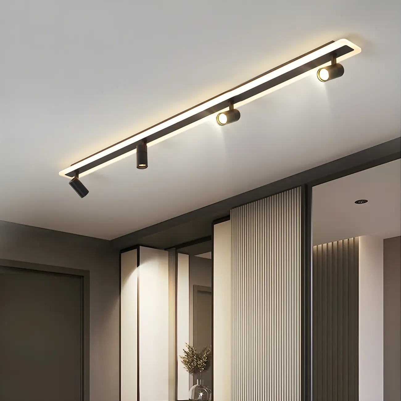 Modern LED Semi Flush Ceiling Light for Clothing Store Image - 1
