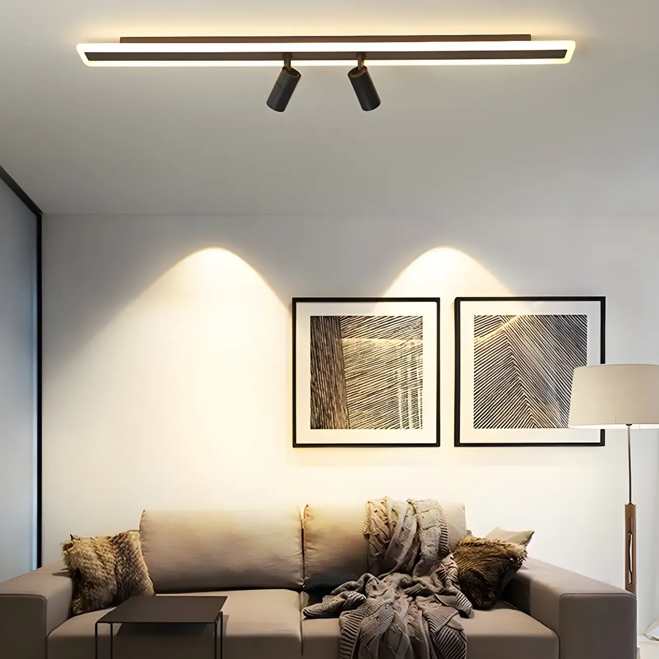 Modern LED Semi Flush Ceiling Light for Clothing Store Image - 4
