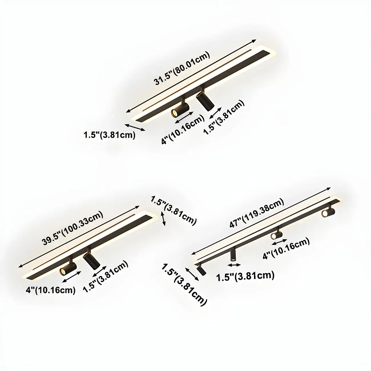 Modern LED Semi Flush Ceiling Light for Clothing Store Image - 8