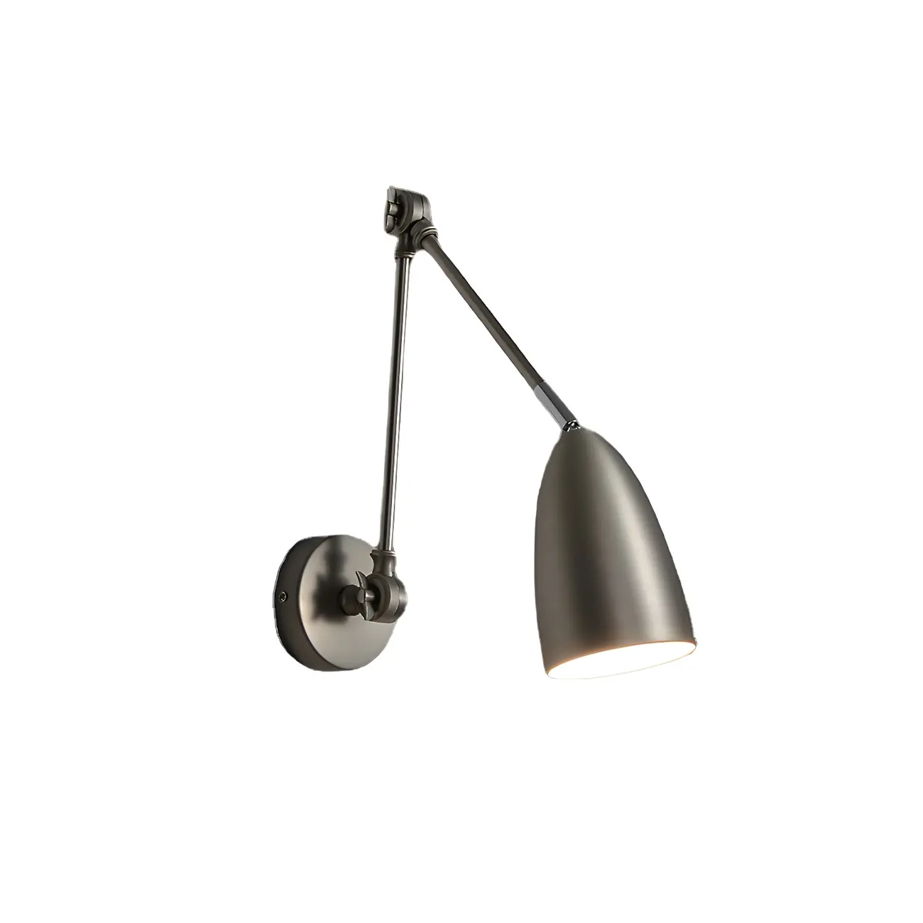 Simple Metal Dome Swing Arm Wall Light Image - 5 | homeyfad