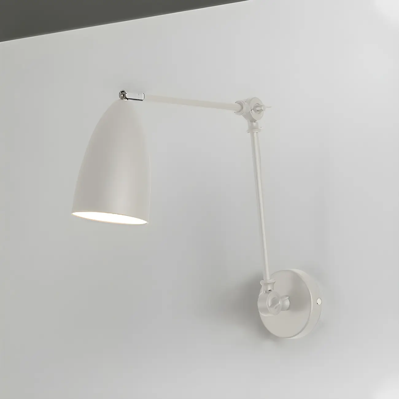 Simple Metal Dome Swing Arm Wall Light Image - 9 | homeyfad